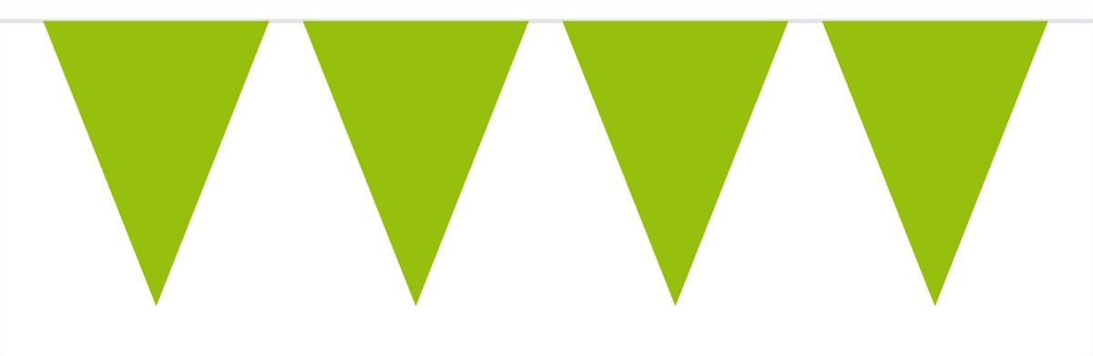 Lime groene vlaggenlijn 10 meter uni