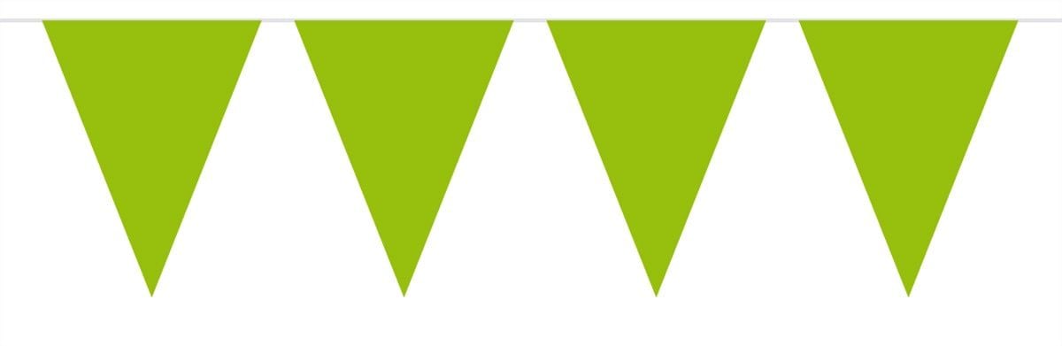 Lime groene vlaggenlijn XL 10 meter