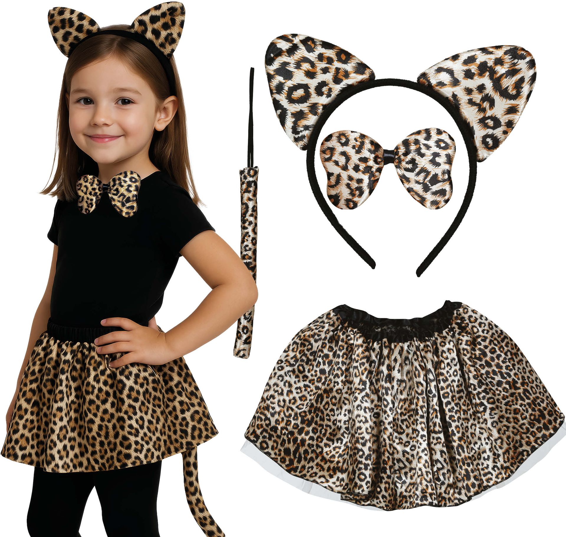 Luipaard Outfit Meisjes 4-delig