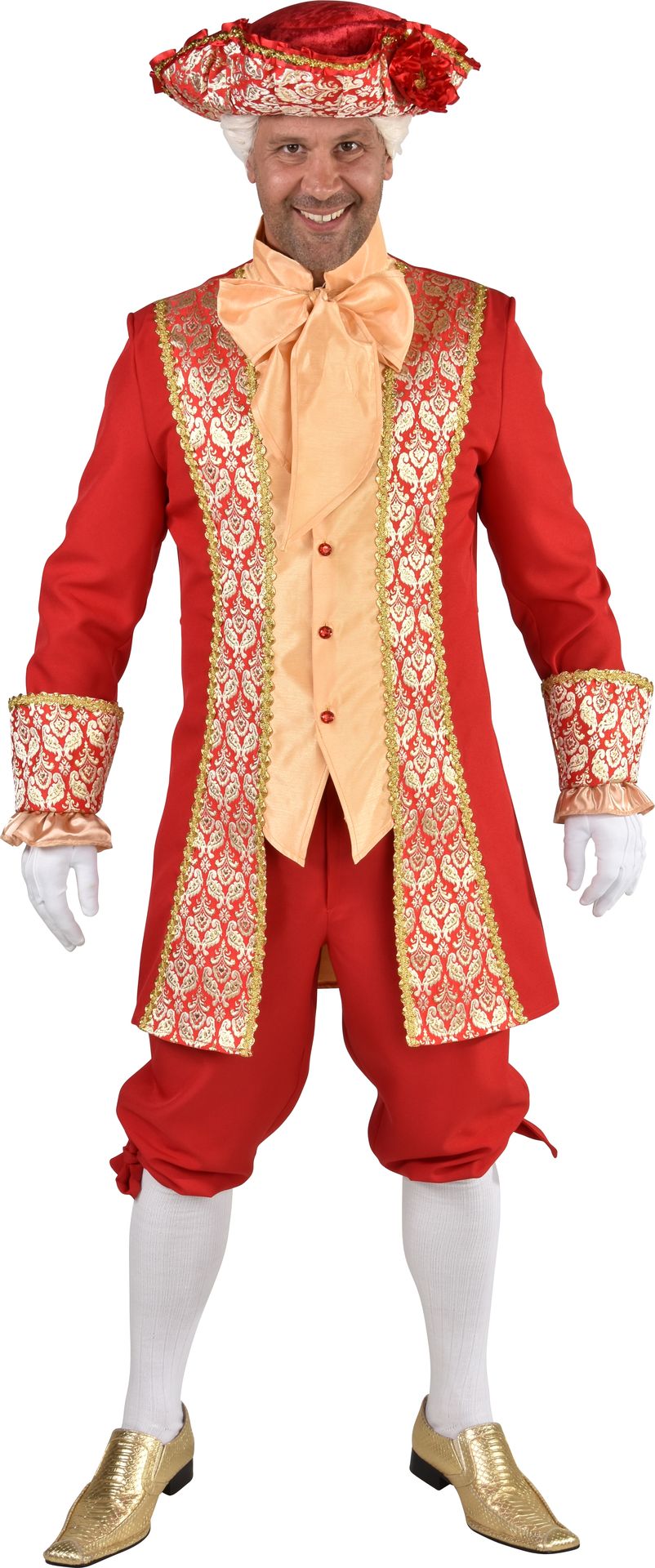 Luxe barok kostuum rood