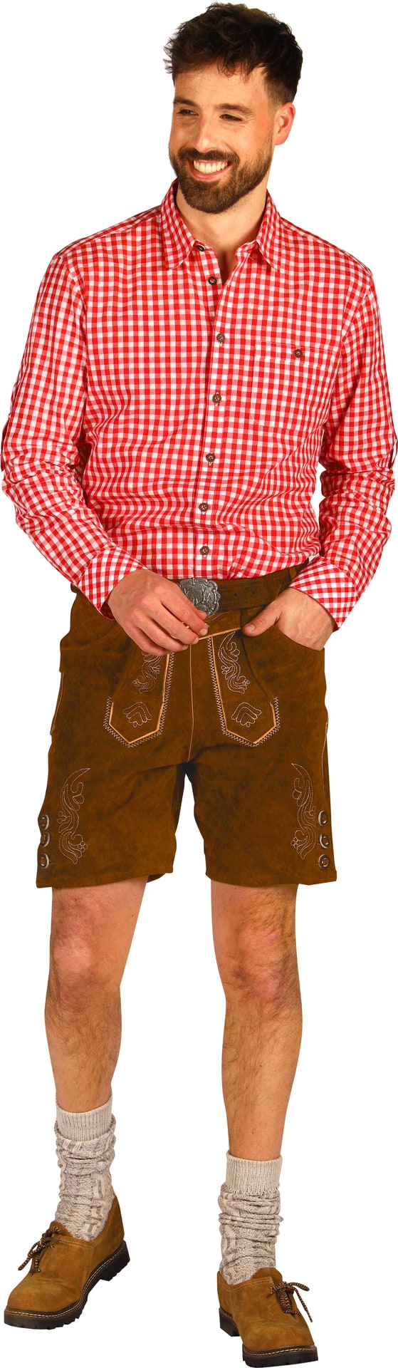 Luxe Bruine Tiroler Oktoberfest Lederhosen Heren