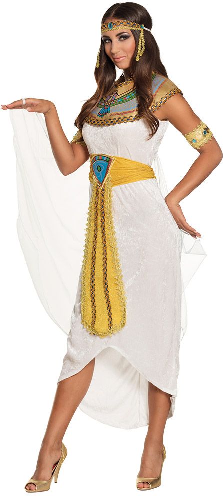 Luxe cleopatra kostuum met sieraden