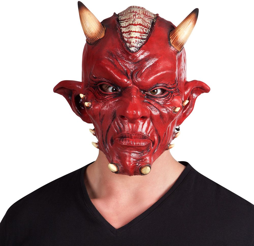 Luxe demonische duivel masker rood