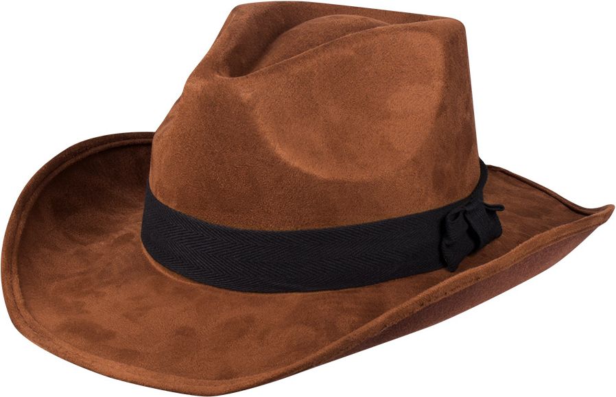 Luxe fluwelen cowboy hoed bruin