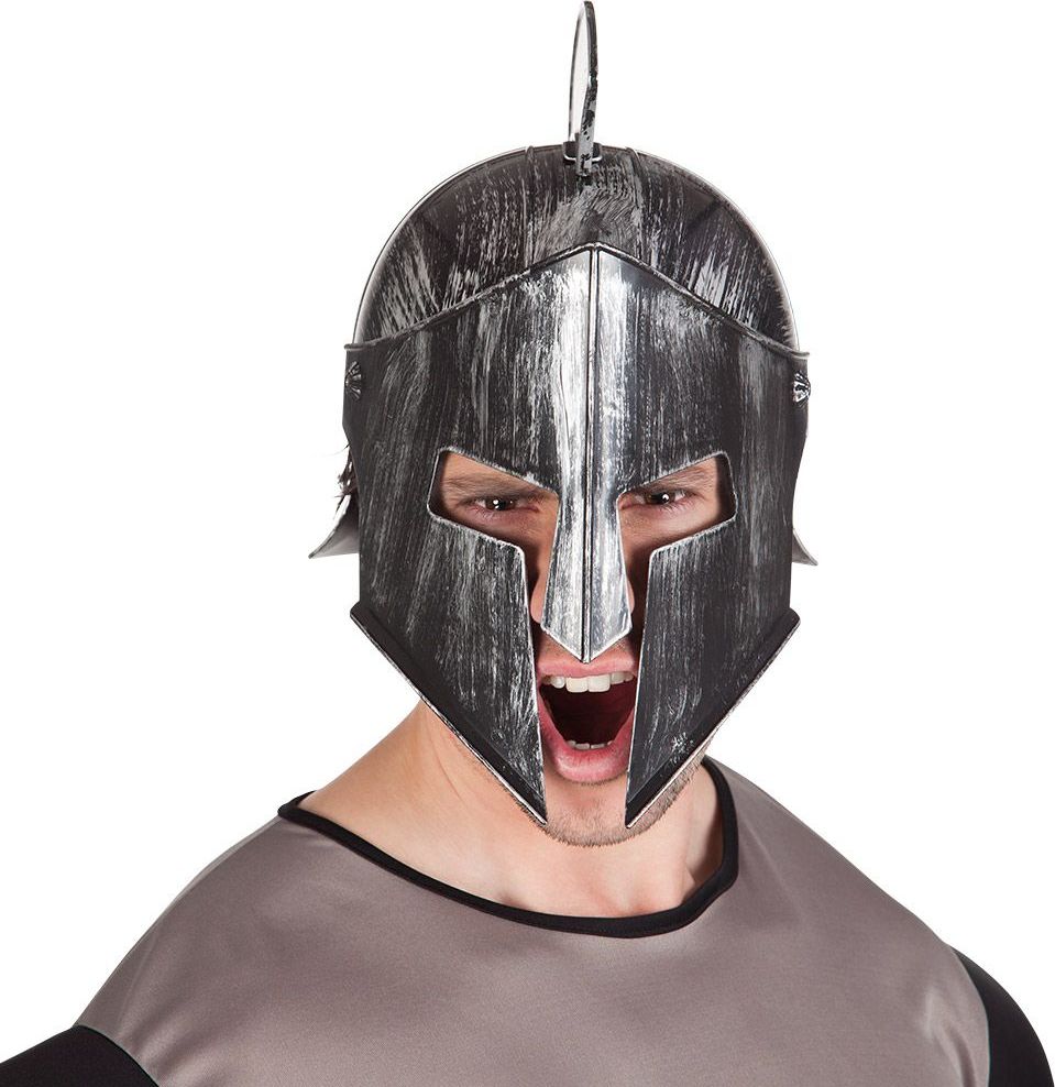 Luxe gladiator helm zilver