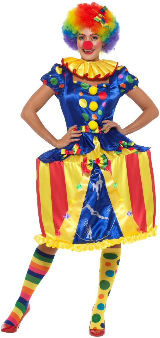 Luxe grappige dames clowns kostuum