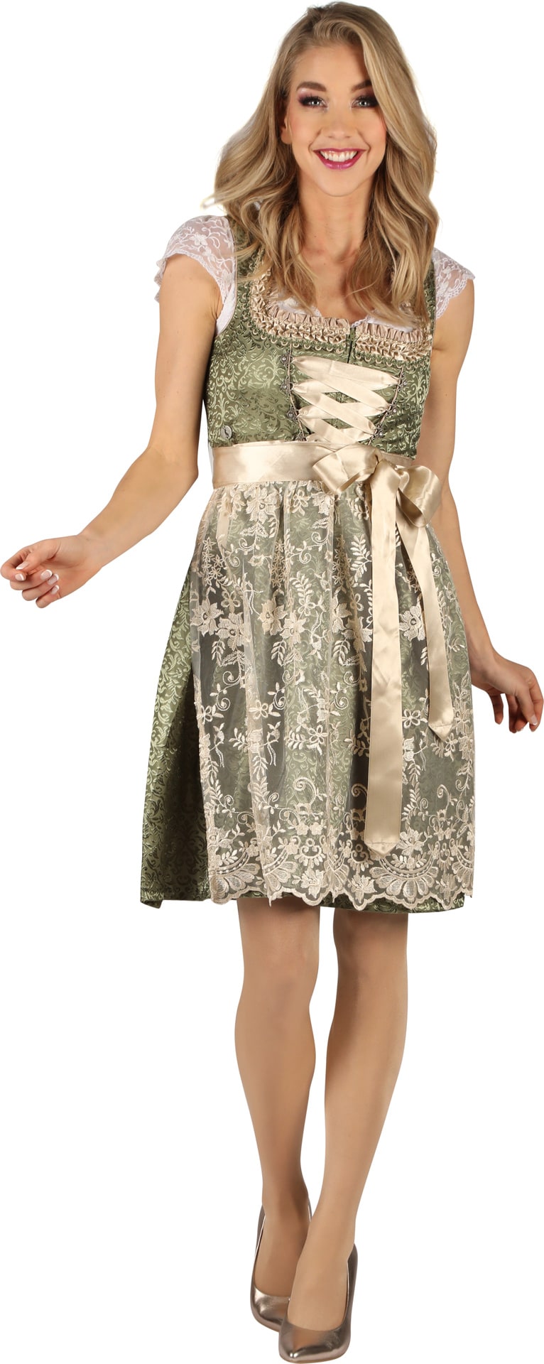 Luxe Groene Tiroler Dames Jurk Oktoberfest