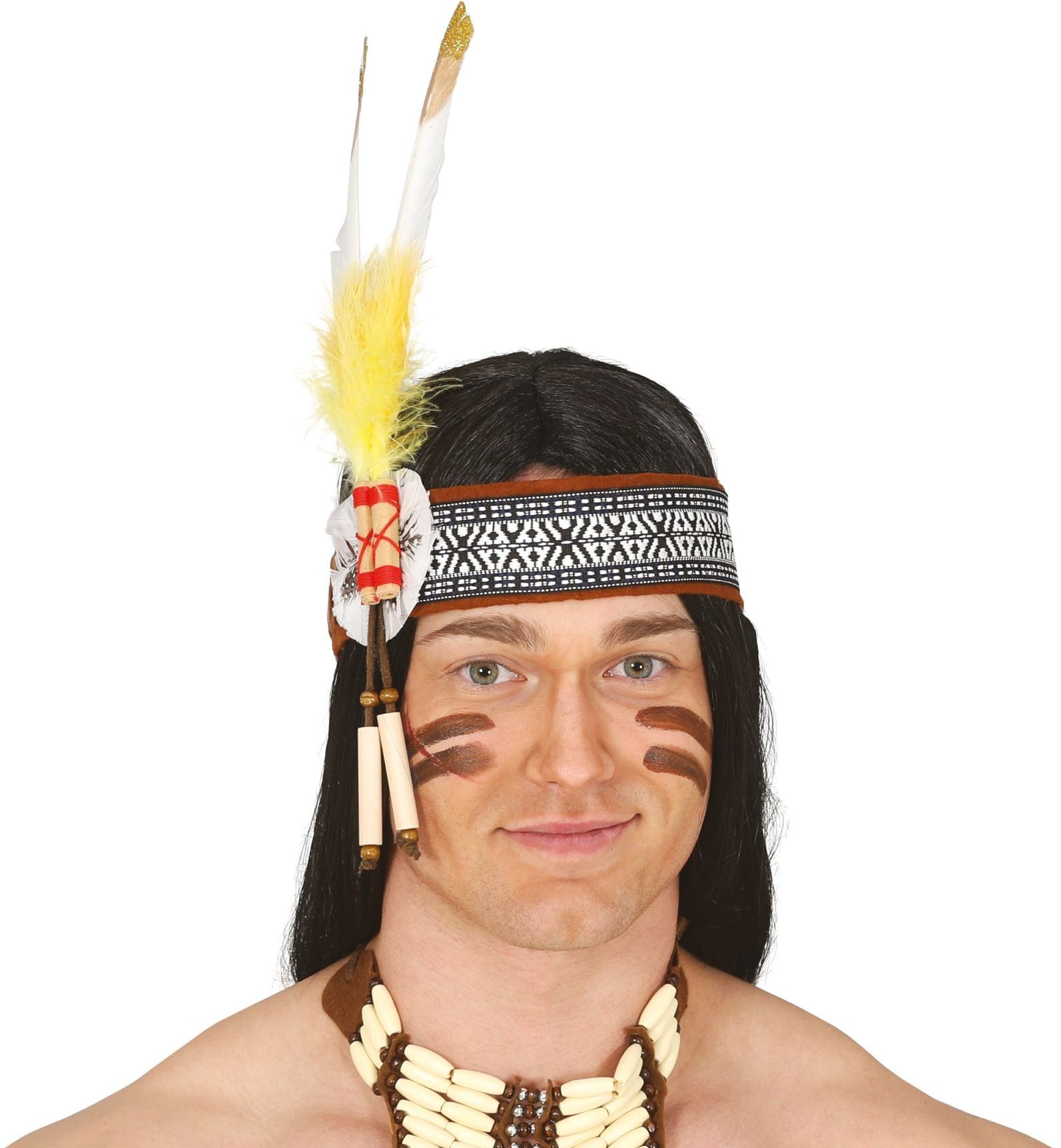 Luxe indianen hoofdband met veer