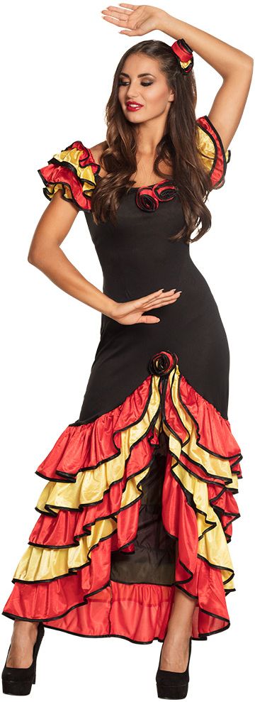 Luxe jurk spaanse flamengo danseres