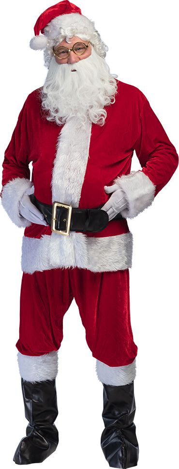 Luxe Kerstman Outfit L/XL Rood Stretch