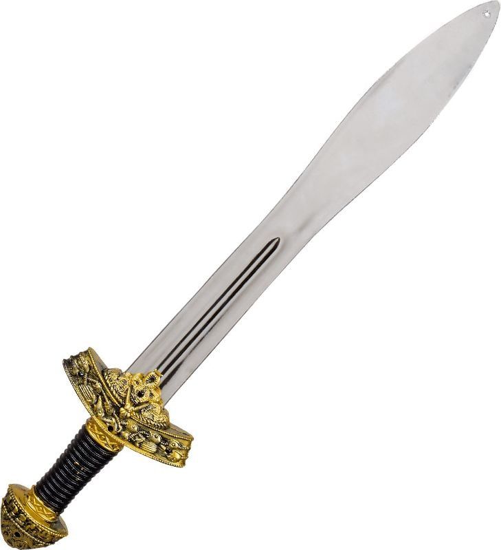 Luxe ridder zwaard grijs met goud
