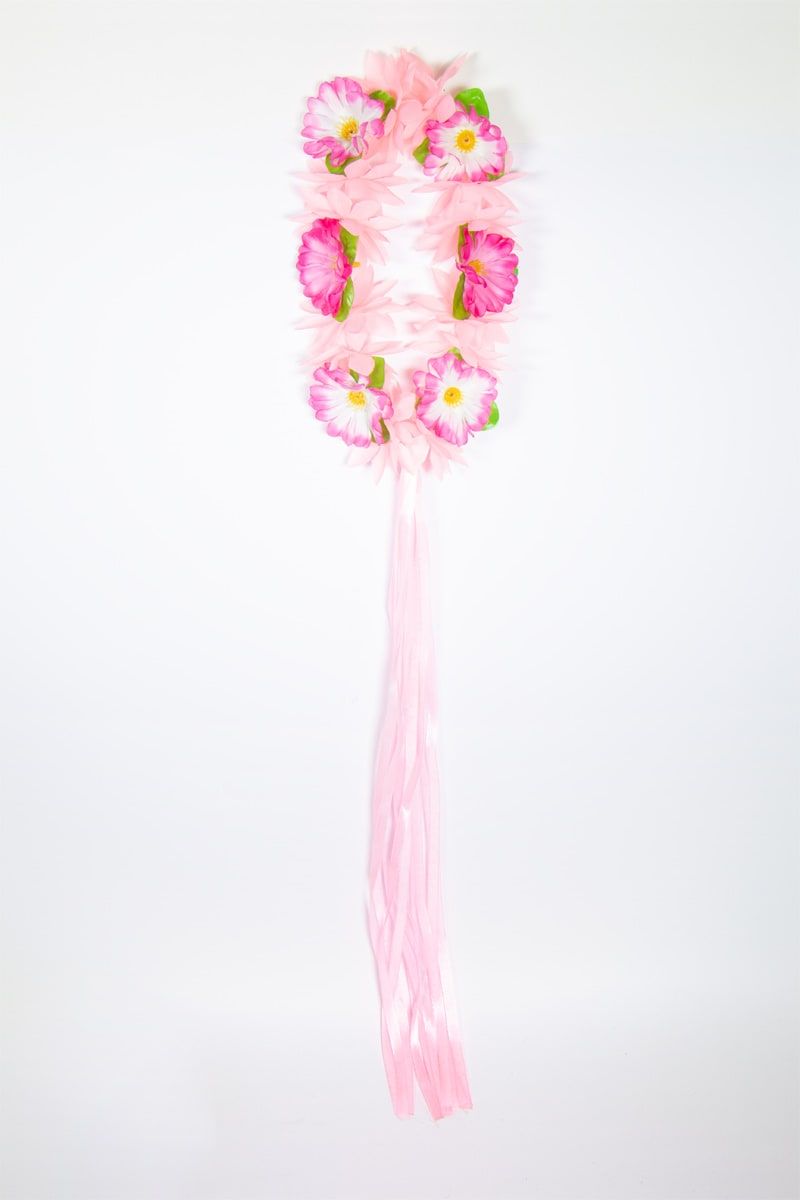 Luxe roze hawaii bloemen haarband