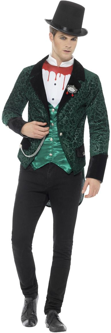 Luxe victoriaanse vampier outfit heren