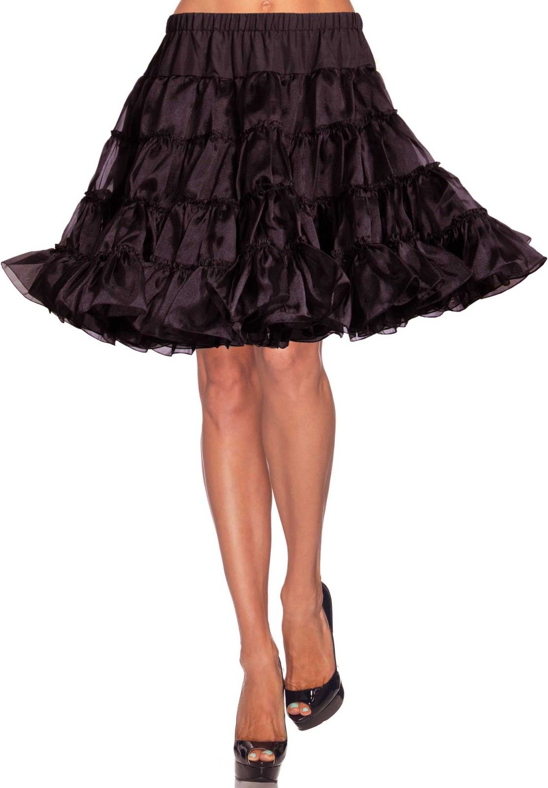 Luxe zwarte hoepelrok petticoat