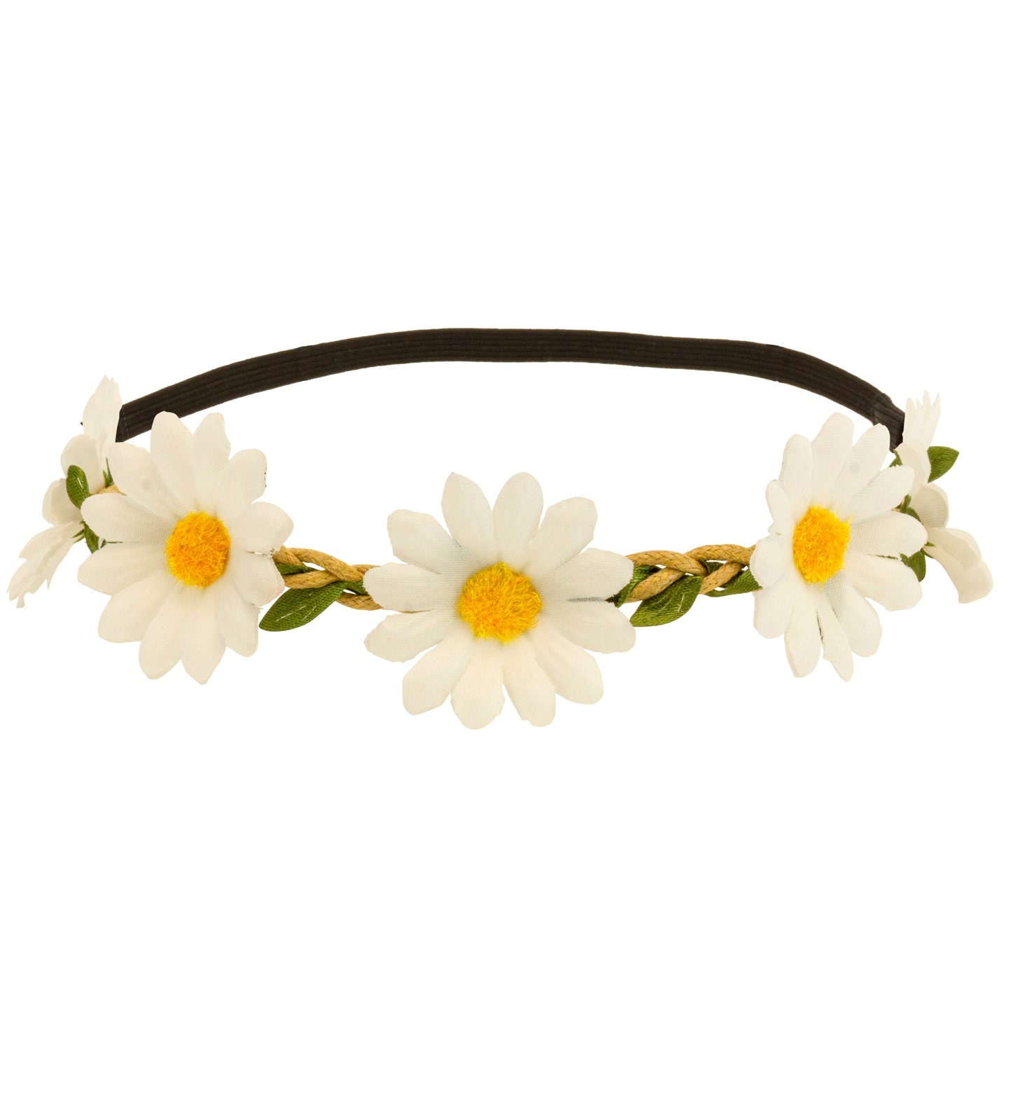 Madelief Flower Power Hoofdband Wit