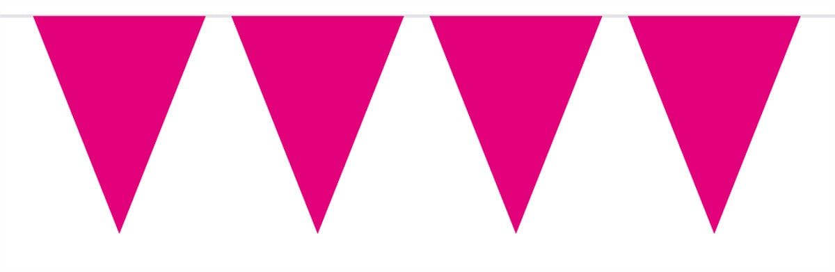 Magenta roze vlaggenlijn 10 meter uni