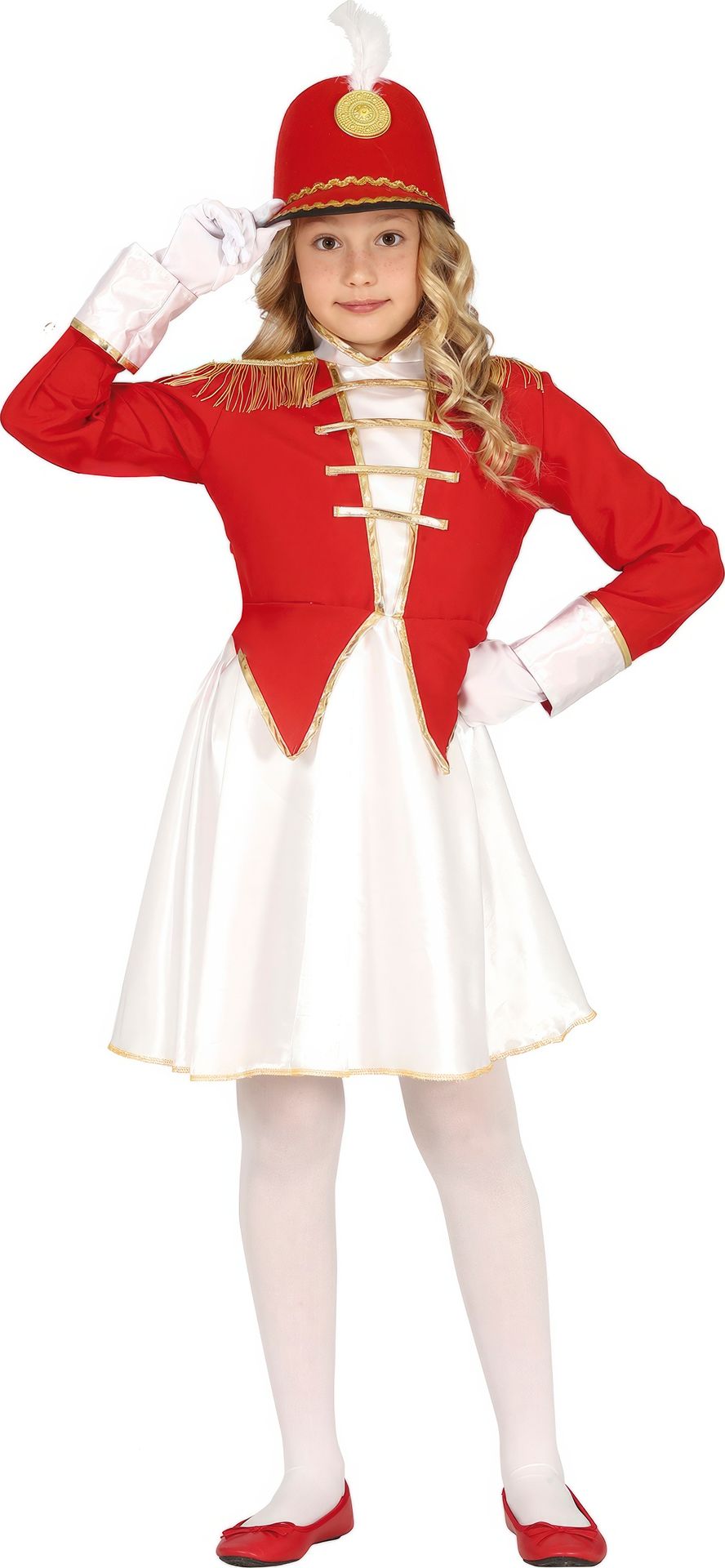 Majorette fanfare outfit rood meisjes