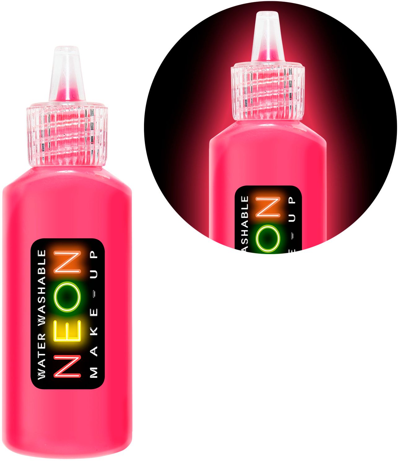 Make-up flesje neon roze
