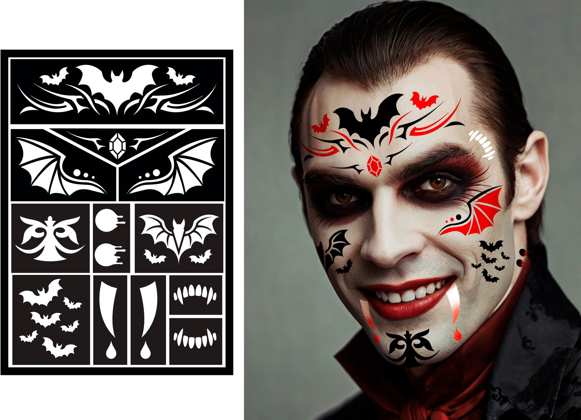 Make-up Sjabloon Vampier