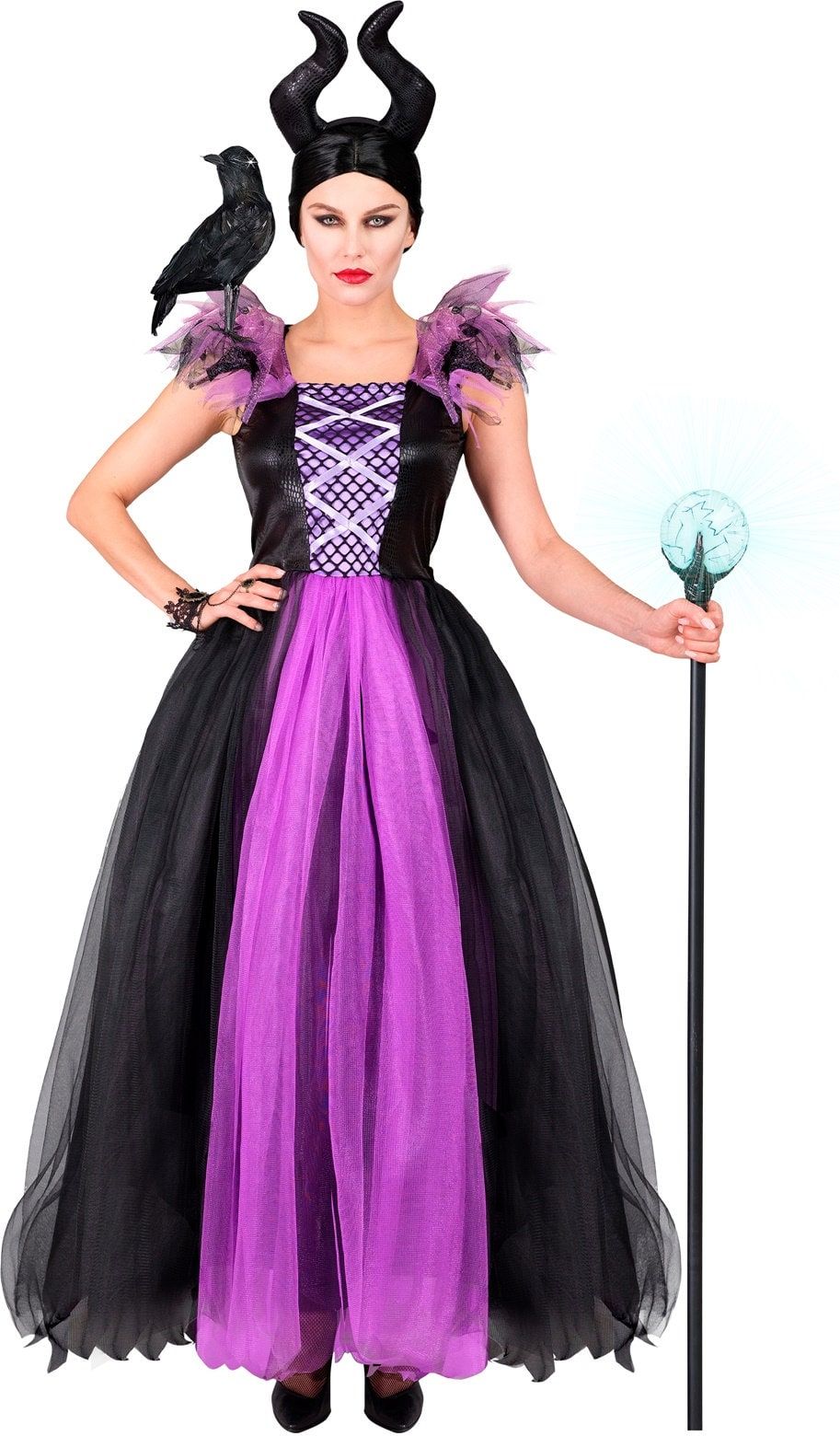 Malefica Heks Kostuum Paars Zwart Dames
