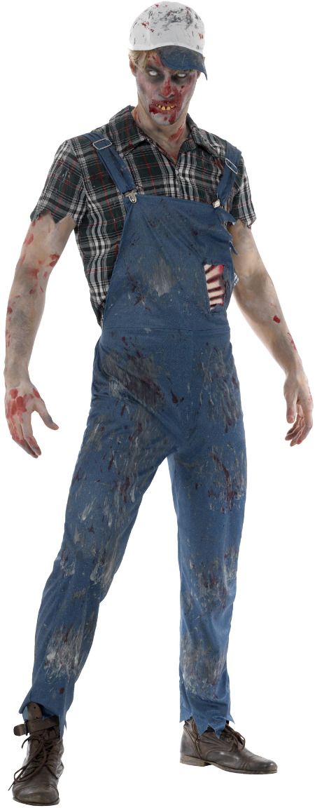 Mannen hillbilly zombie pak