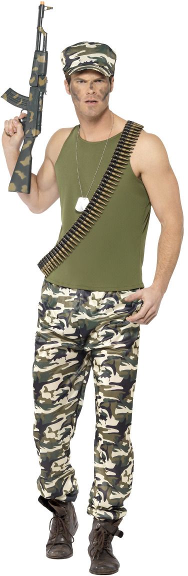 Mannen leger kostuum camouflage