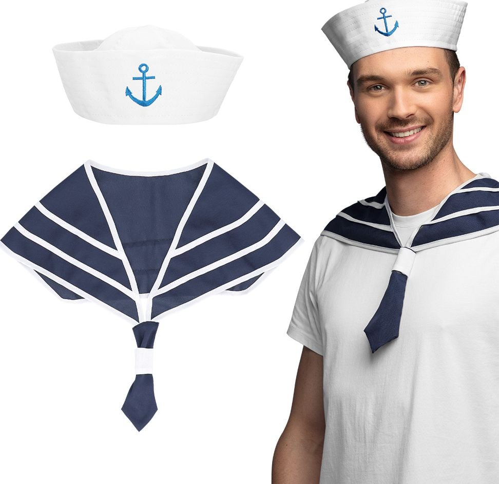 Marine Matroos Accessoireset 2-Delig Hoedje en Kraag