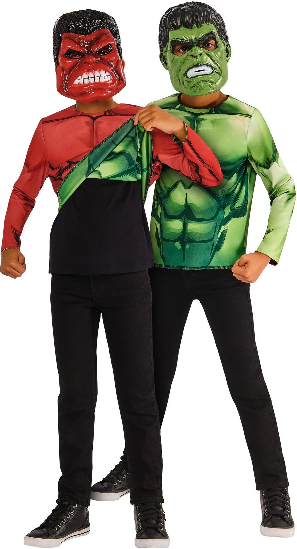 Marvel Hulk Shirt Omkeerbaar met Maskers