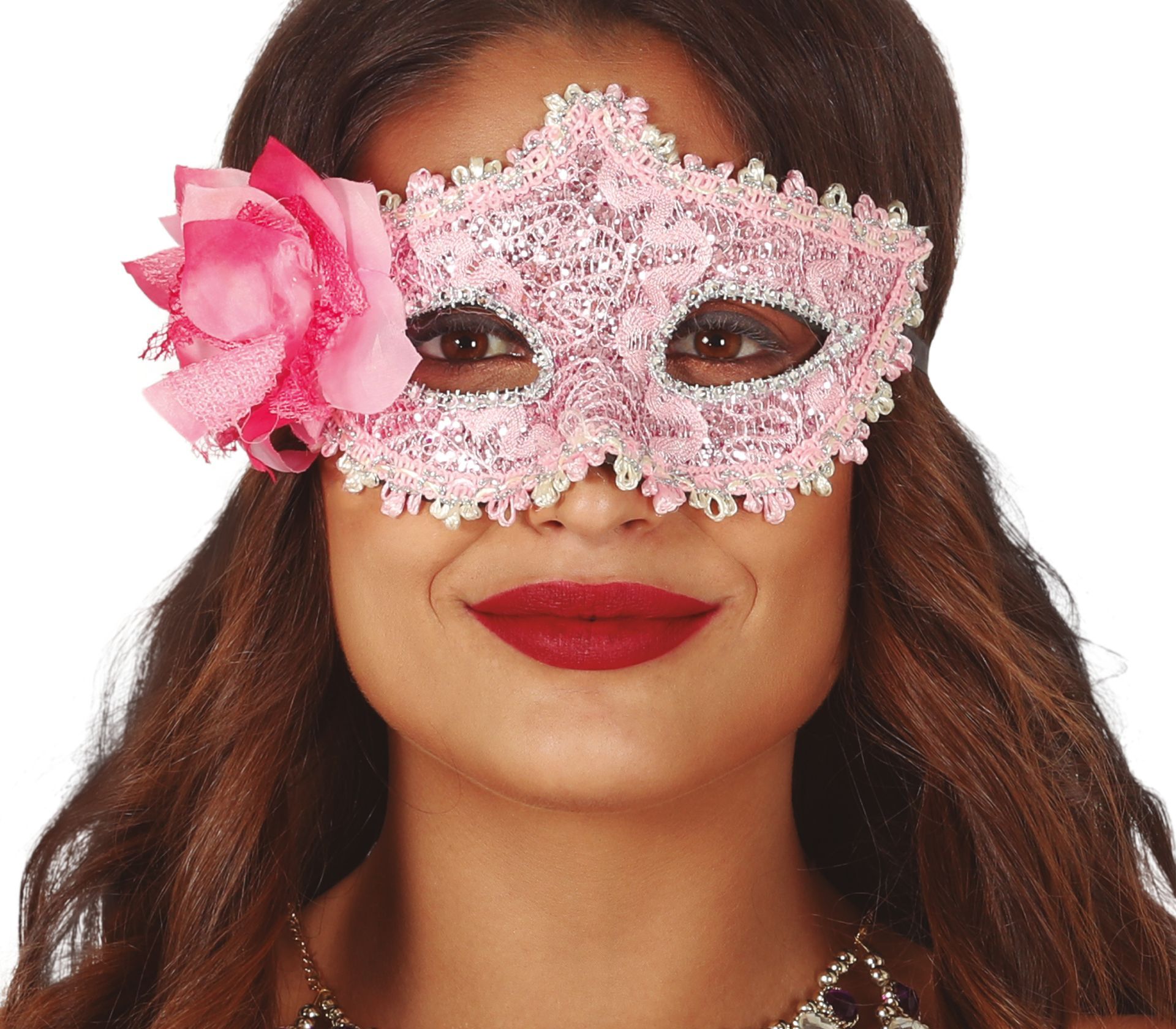 Masquerade oogmasker met bloem