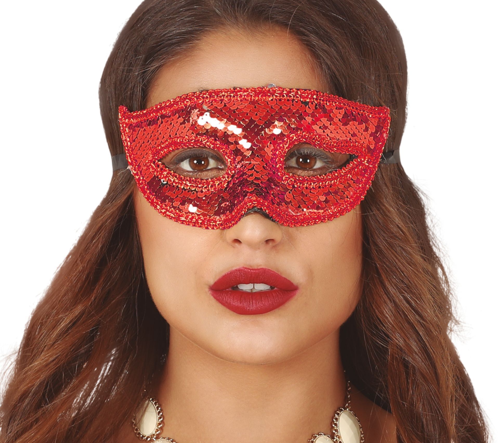 Masquerade oogmasker rood