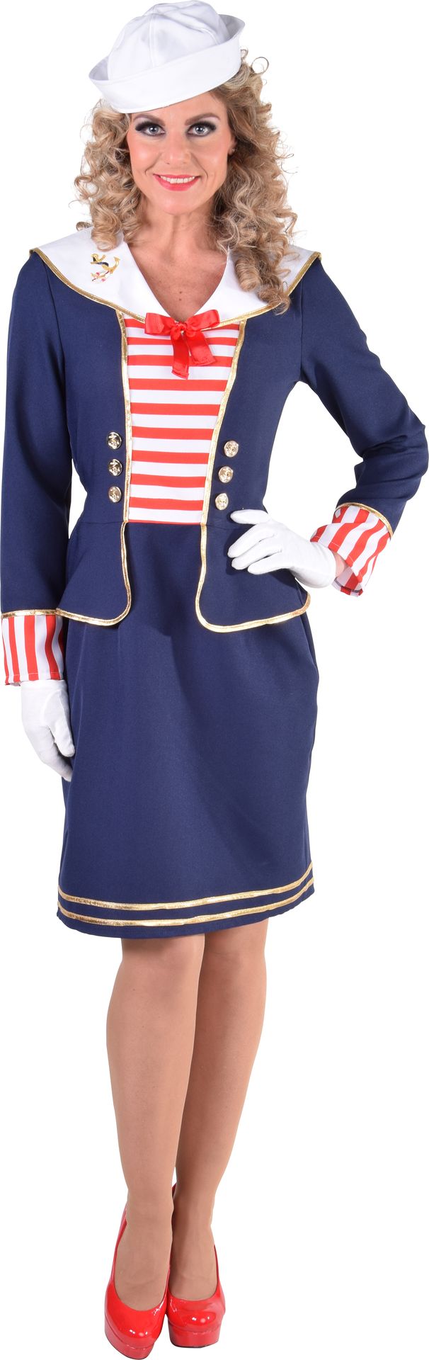 Matroos vrouw blauw