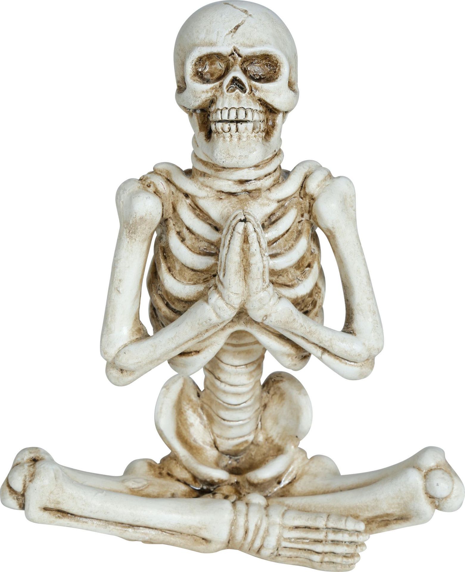 Mediterende skelet 19 x 8 cm halloween