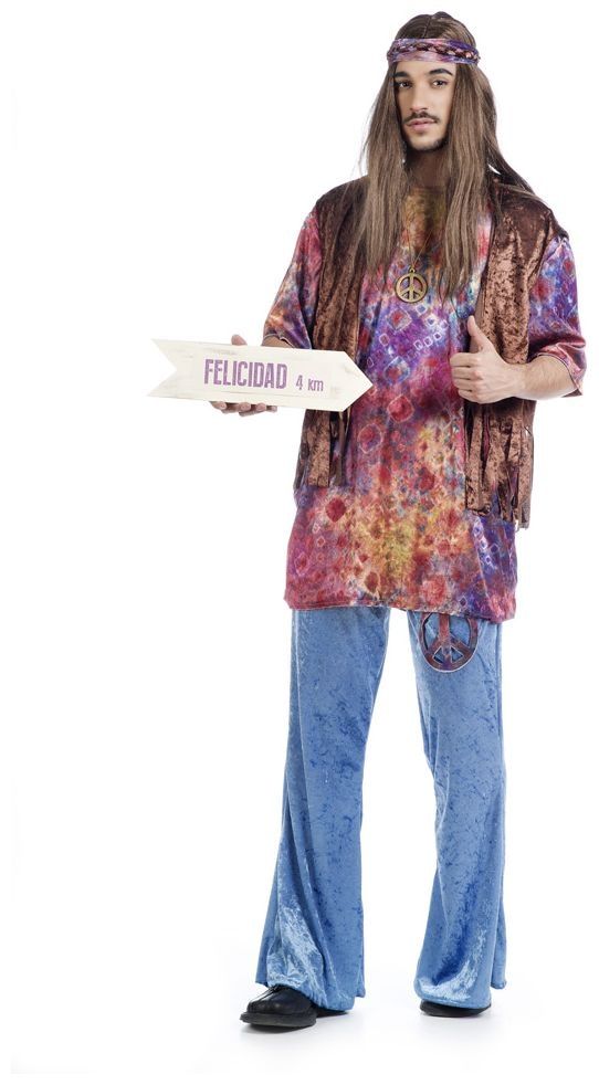 Meerkleurig jaren 60 hippie pak