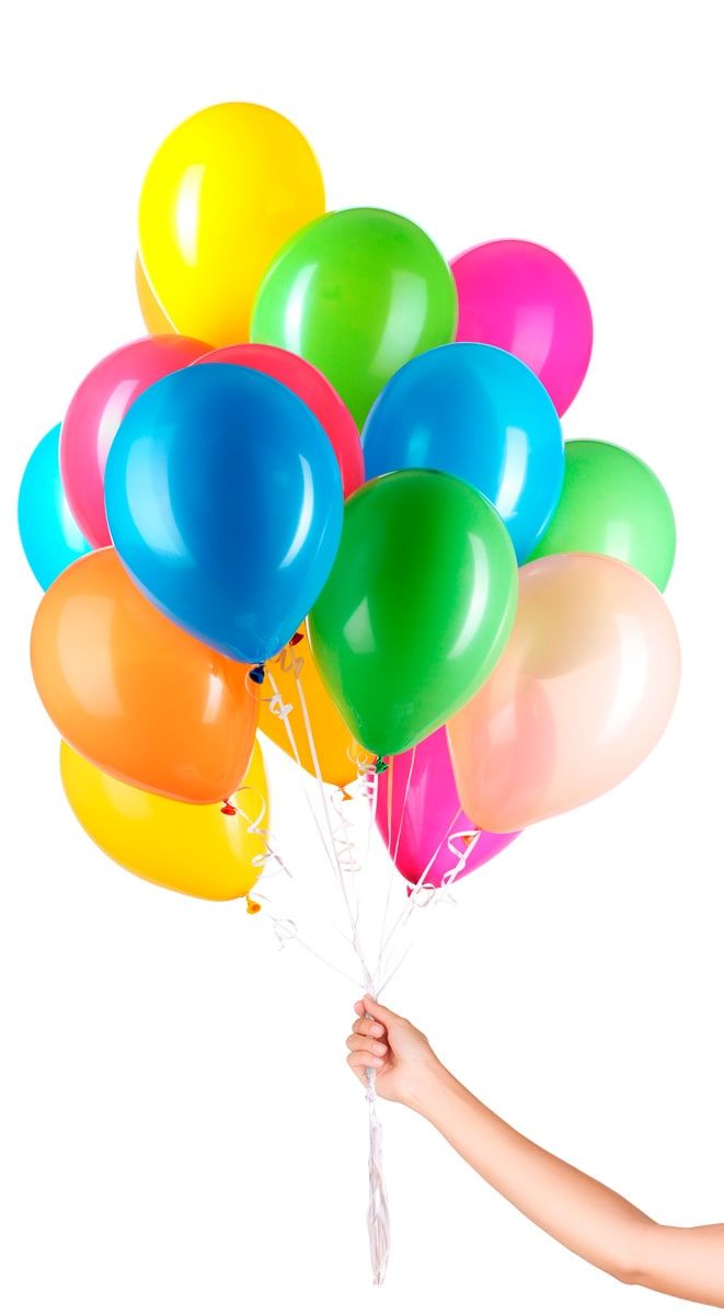 Meerkleurige ballonnen met lint 30 stuks 23cm