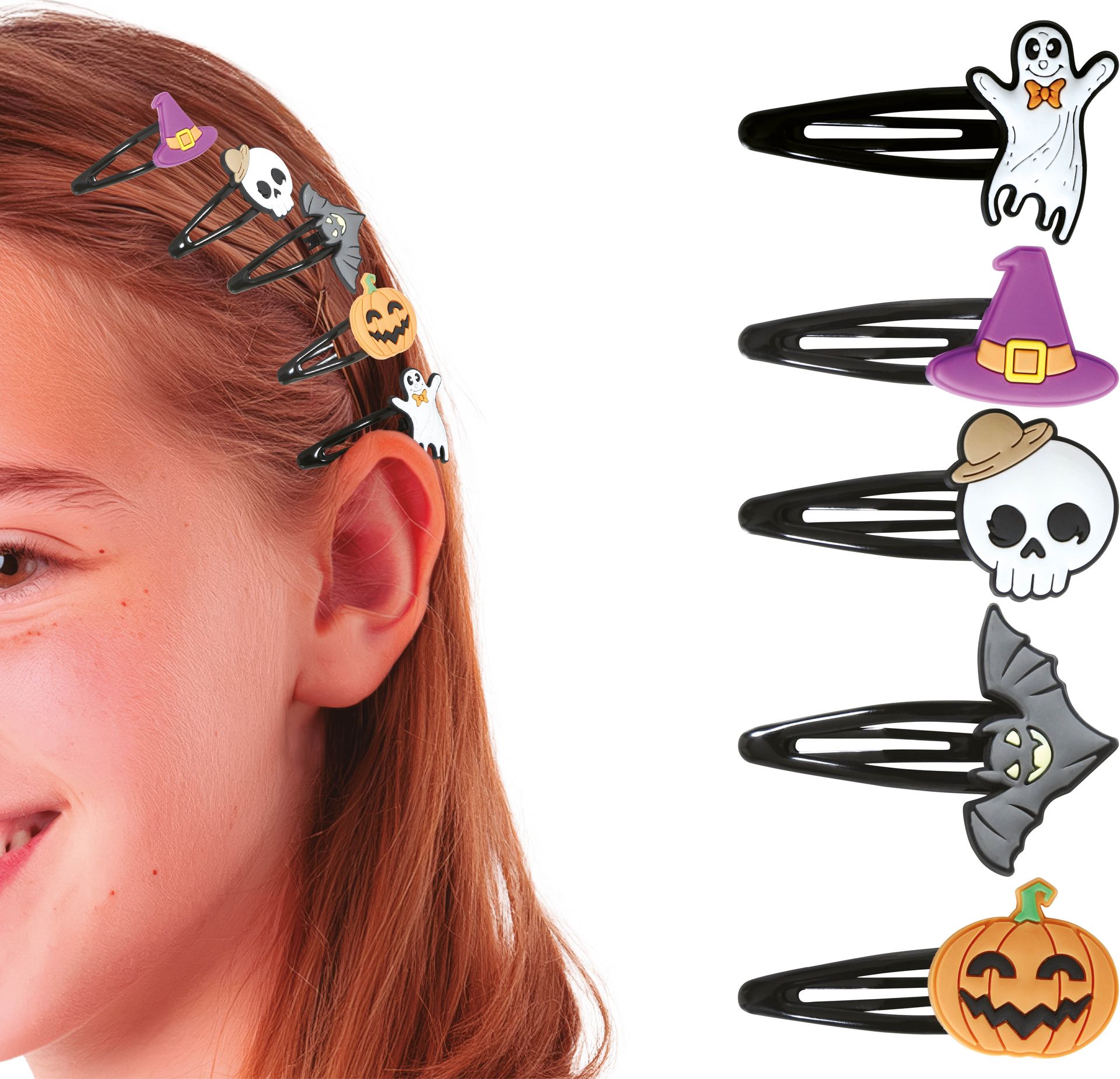 Meerkleurige Halloween Haarclip Set 5 Stuks