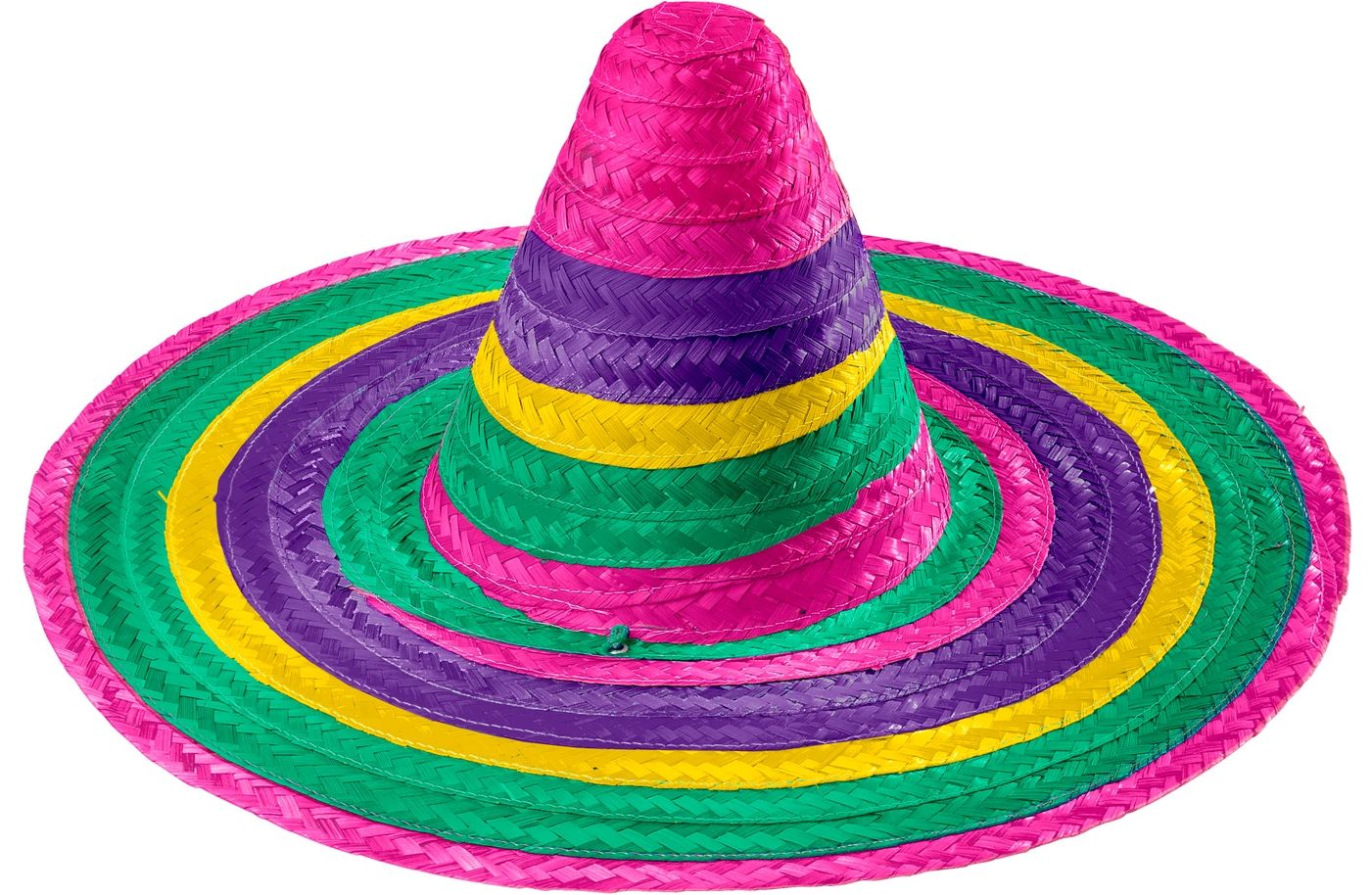 Meerkleurige mexicaanse sombrero met paars