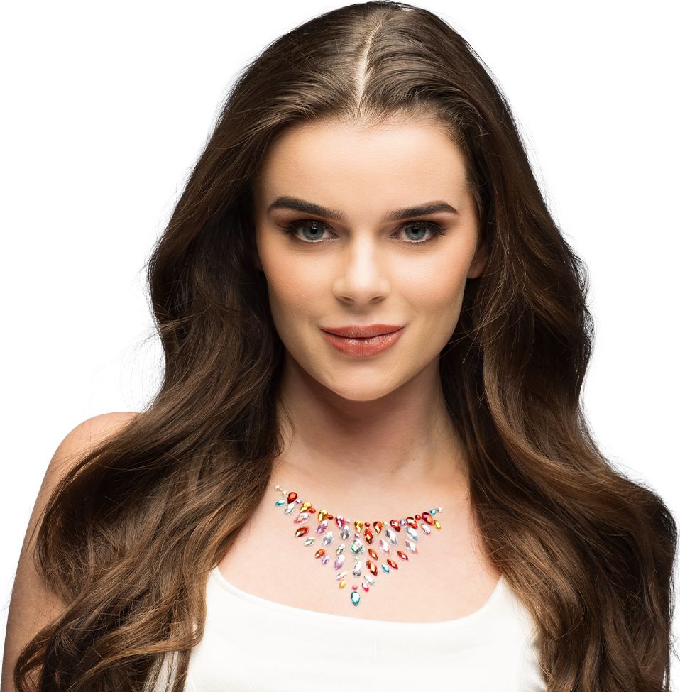 Meerkleurige Zelfklevende Lichaamsjuwelen Festival