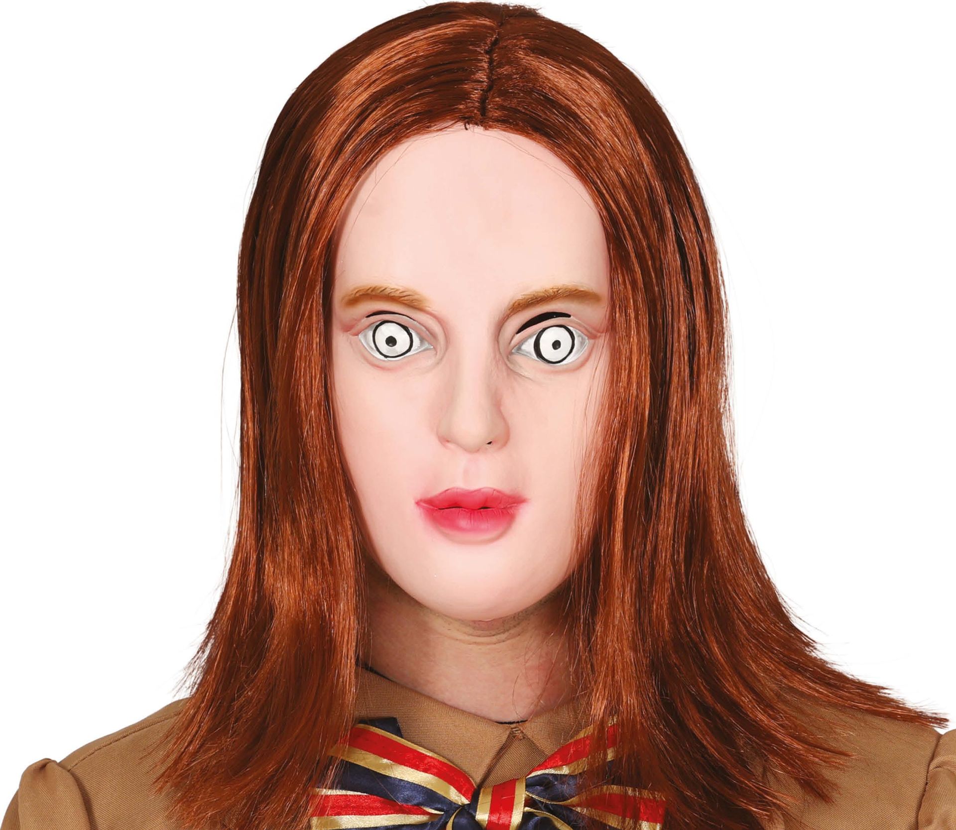 Megan masker met haar halloween