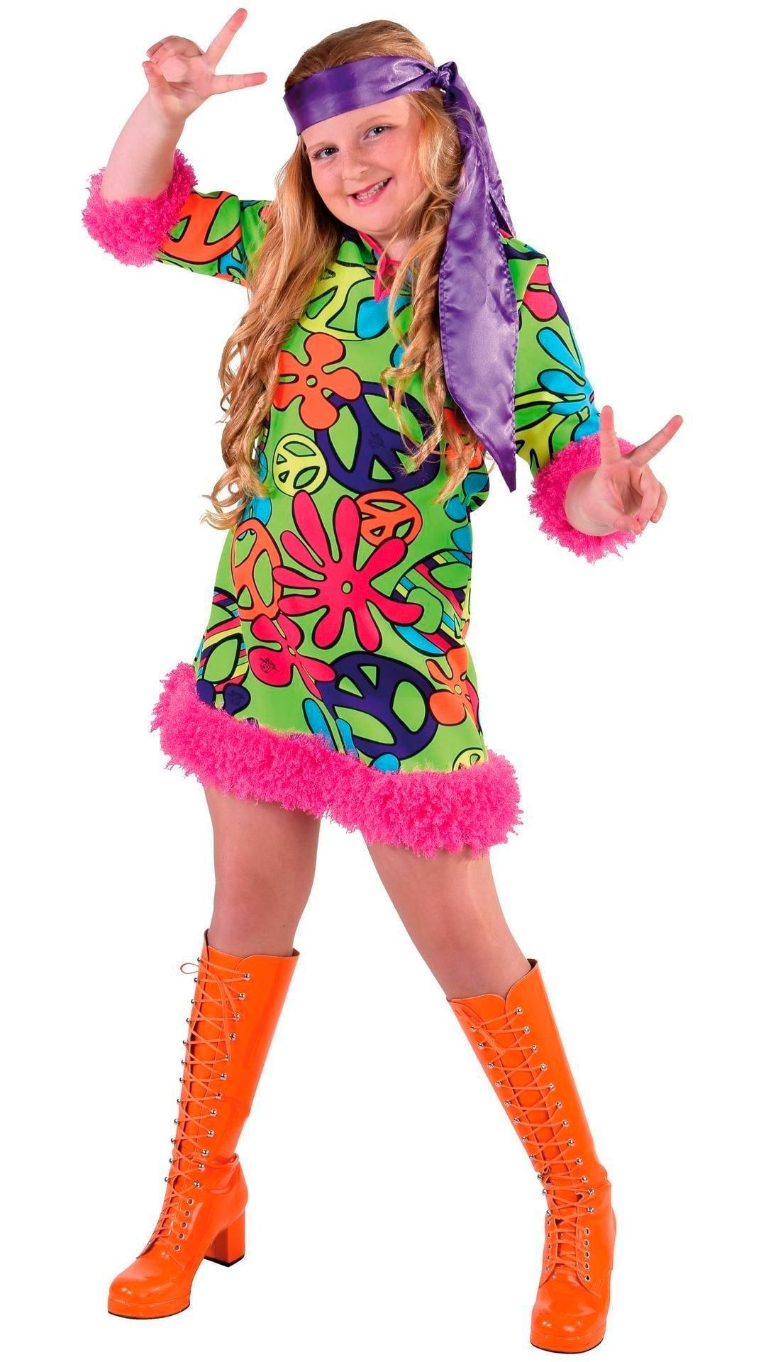 Meisje hippie jurk 60s