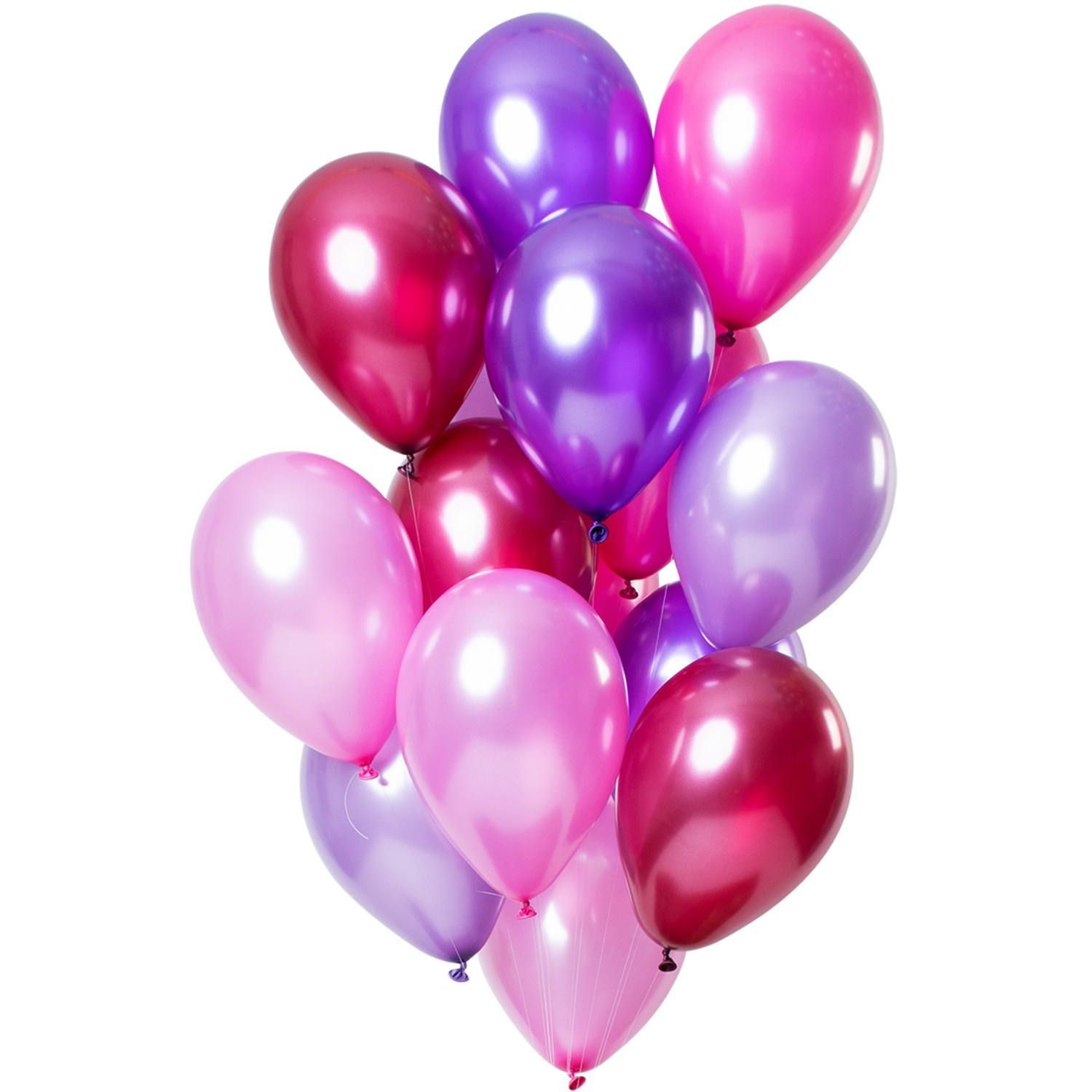 Merry berry pink metallic ballonnen 15 stuks