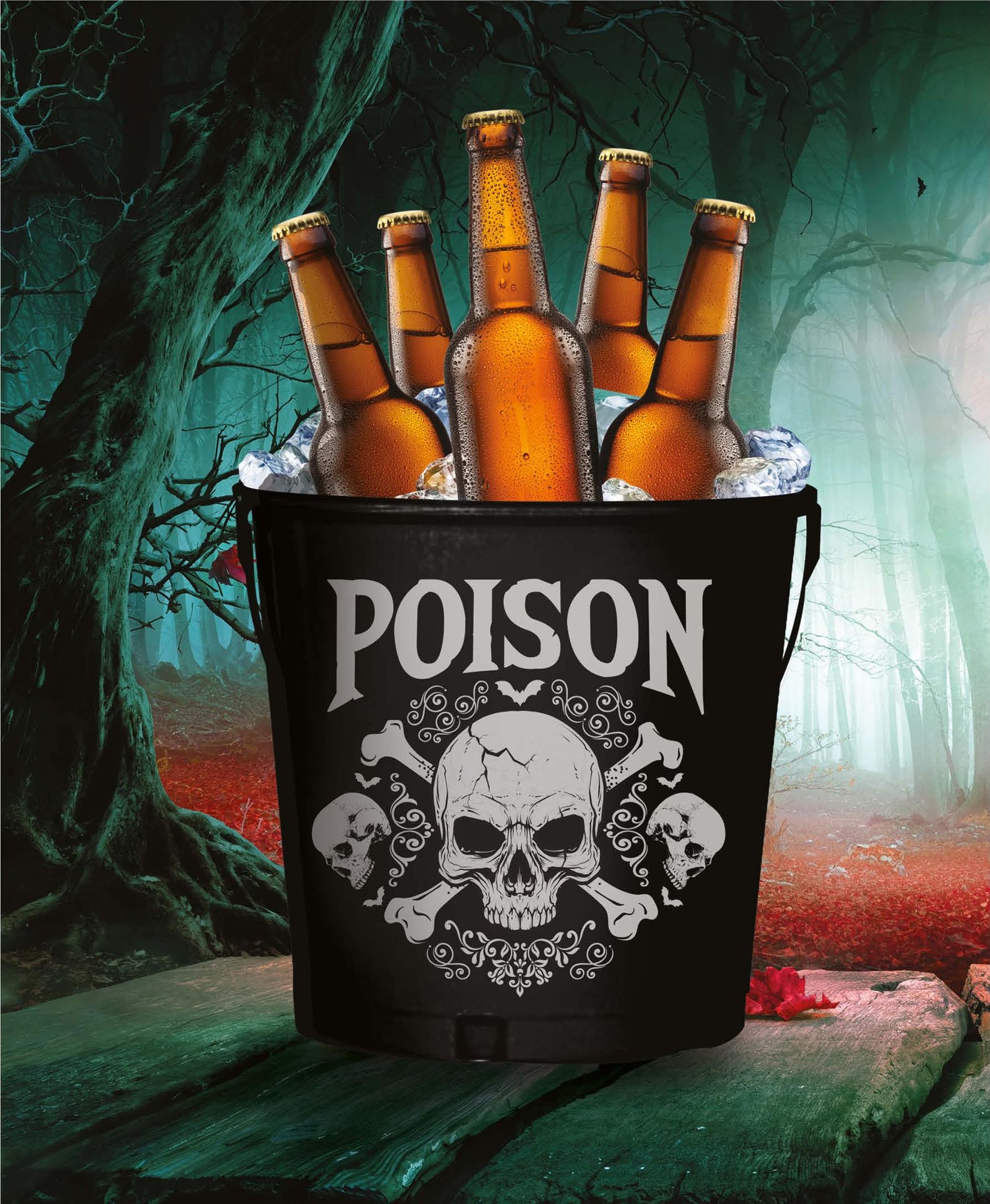 Metalen koelemmer 'Poison' halloween