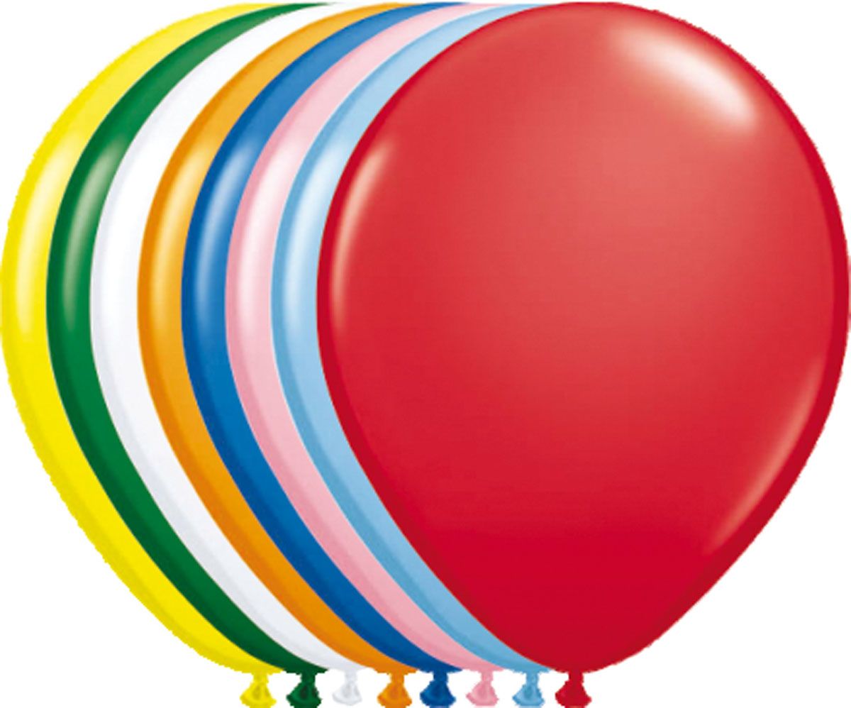 Metallic ballonnen set meerkleurig 50 stuks