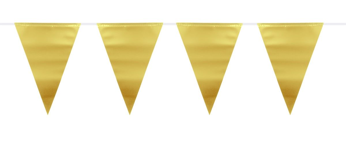 Metallic goud vlaggenlijn 6 meter