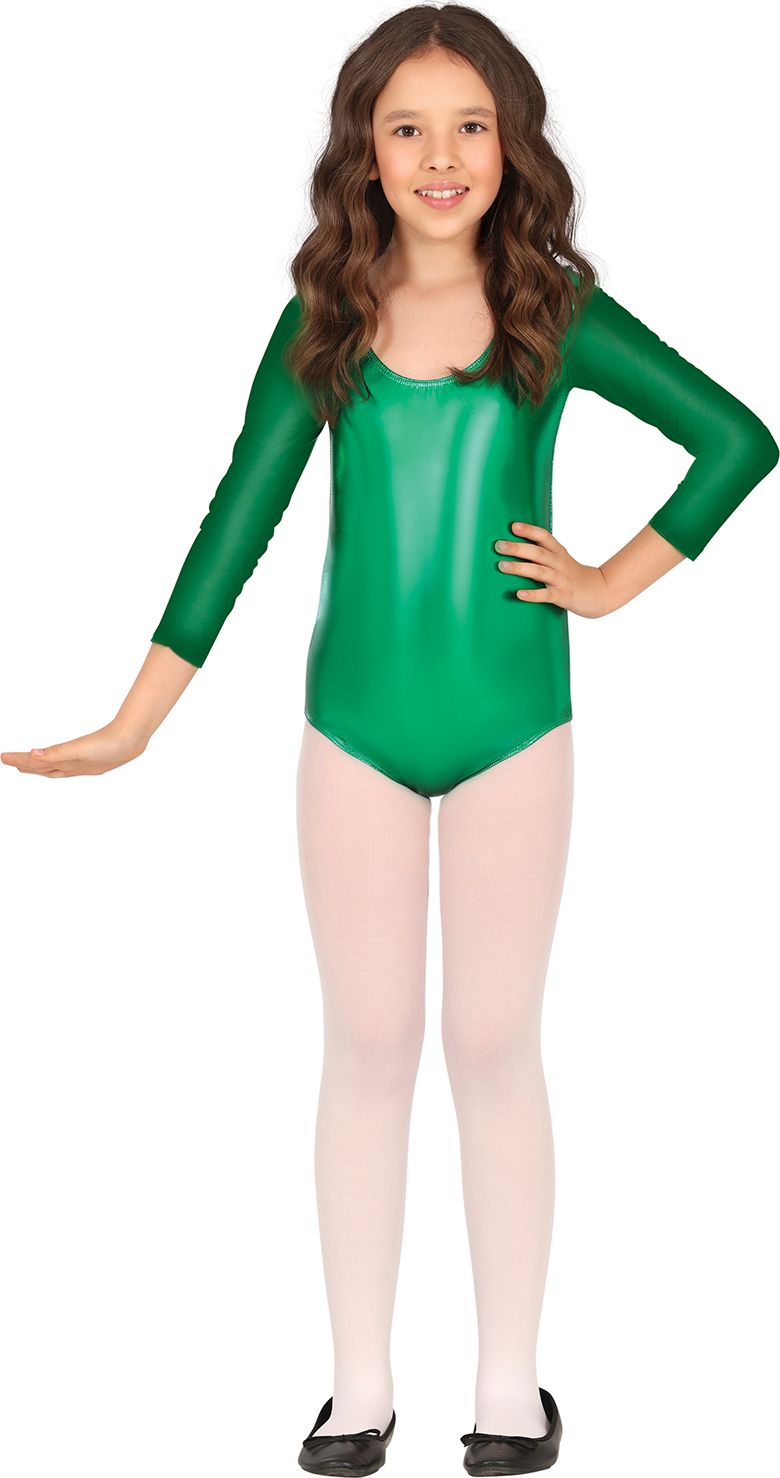 Metallic Groen Lange Mouwen Turnpakje kind