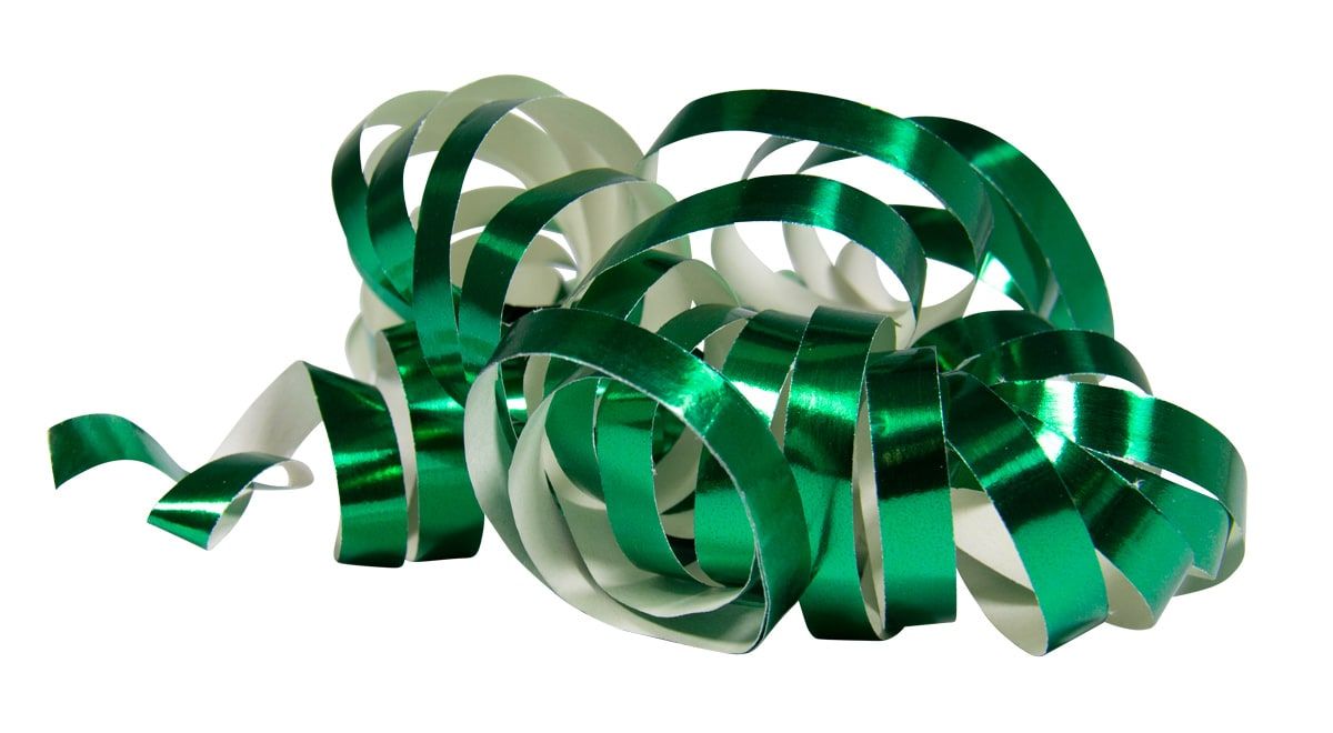 Metallic groene serpentine rollen 2 stuks