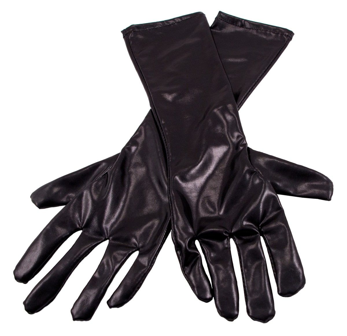 Metallic handschoenen zwart