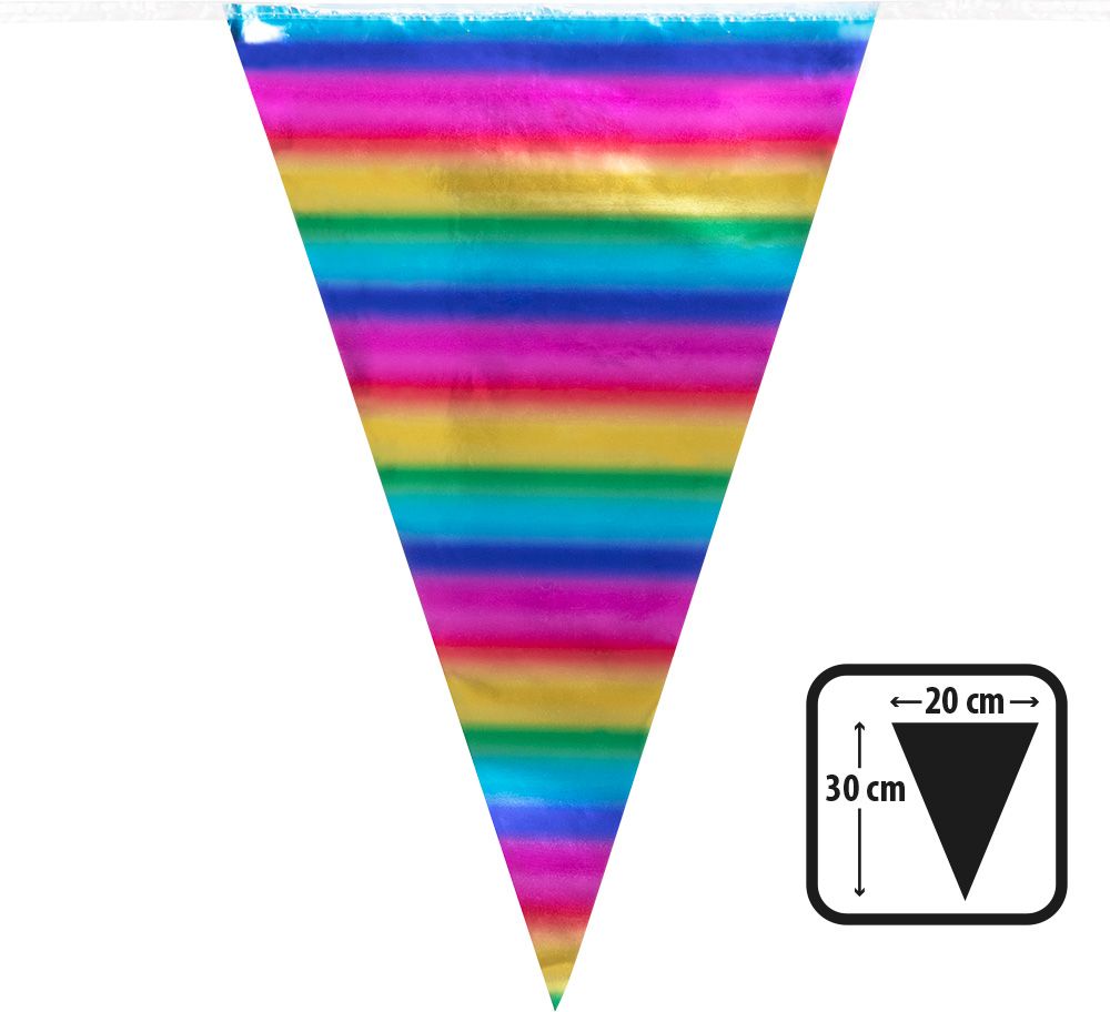 Metallic rainbow vlaggenlijn