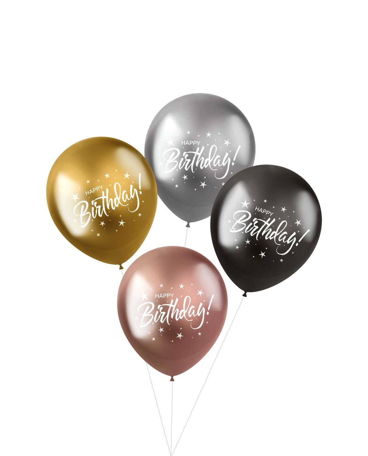 Metallic shimmer ballonnen Birthday