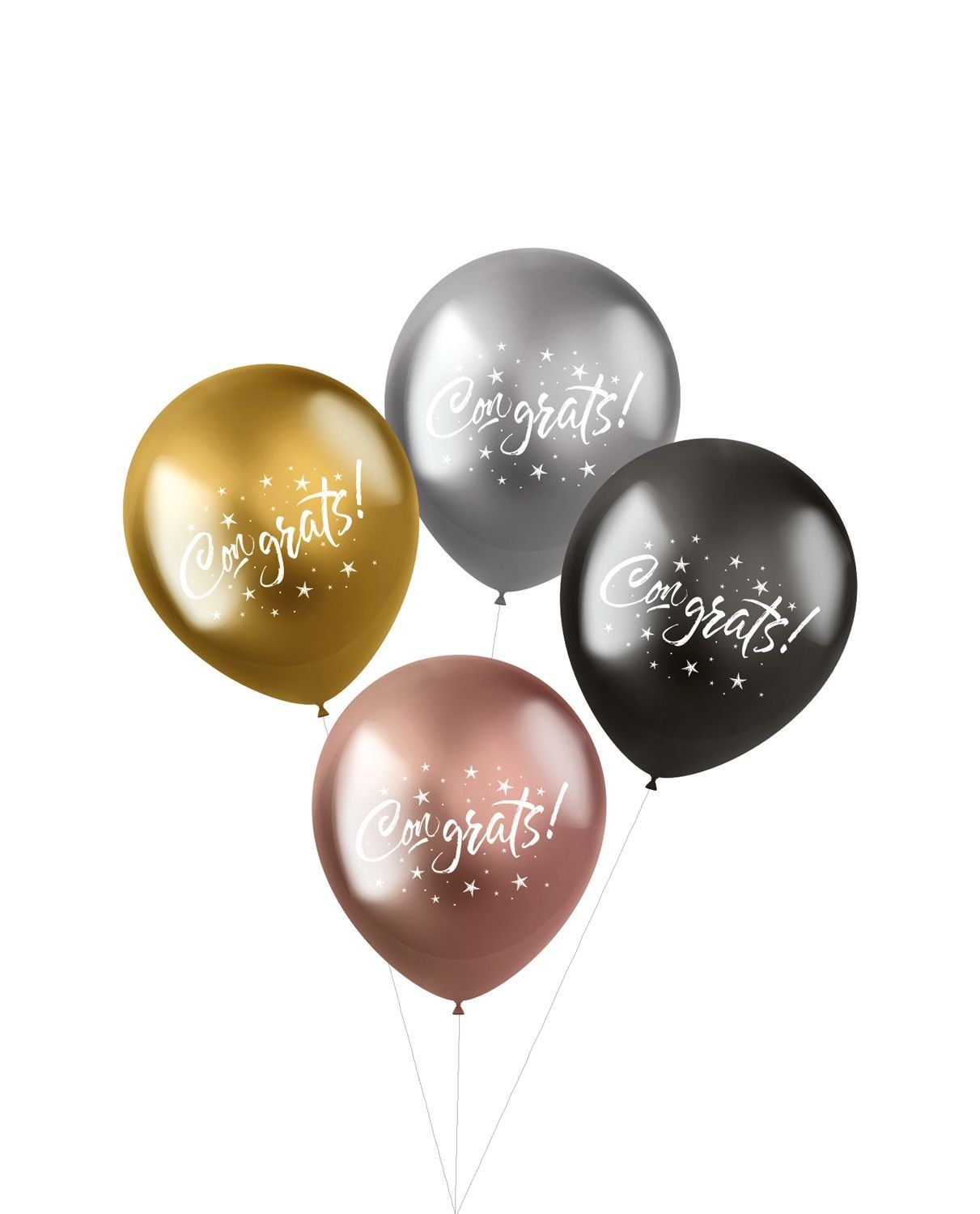Metallic shimmer ballonnen congrats