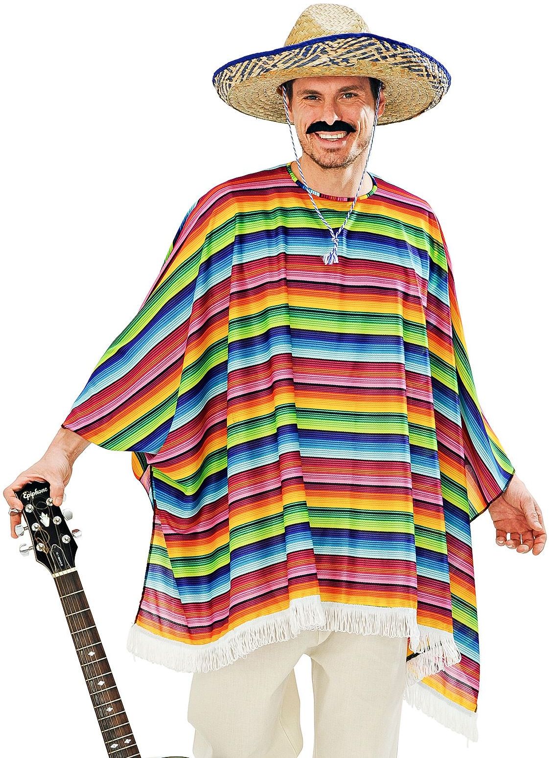 Mexicaanse poncho en sombrero